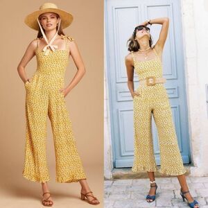 FAITHFULL THE BRAND MARGUERITE FRANKIE JUMPSUIT - FLORAL USA 4 $176